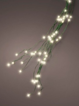 832-LED string lights on green wire, 240 cm cluster, warm white with flash effect (496145)