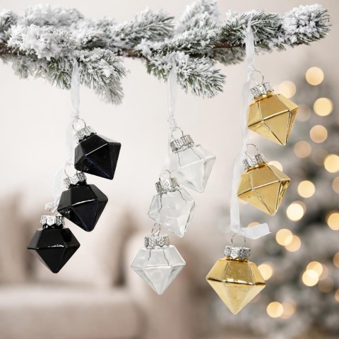 Zawieszka szklana 3 diamenty (062089) 3kolory-20%