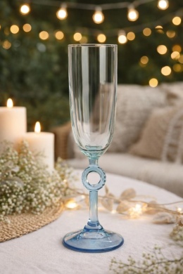 Champagne glass 270ml colored green-blue glass (046000570)