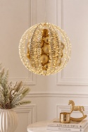 Gold metallic-finish sphere, 40 cm, 600 LEDs (490404)
