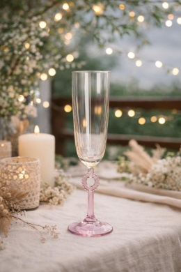Champagne glass 270ml colored glass yellow and pink (046000570)