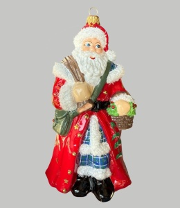 Bombka formowa: Mikołaj z koszem opal (353) SE