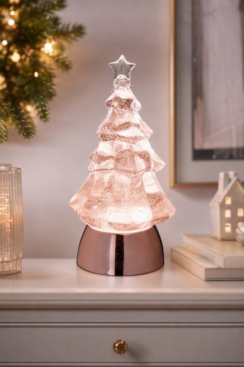 Choinka 21cm LED rose gold (514168)