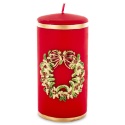 Świeca słupek czerwony 70x170 z wiankiem (163492)