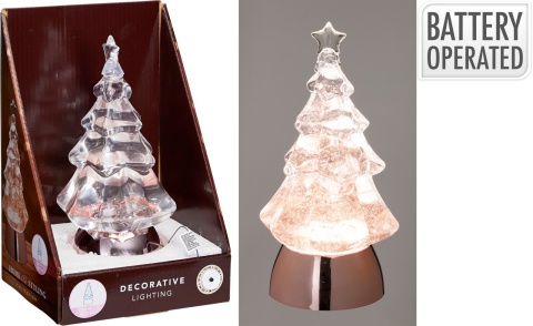 21 cm LED Christmas tree - rose gold (514168)