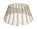 Gold metallic Christmas tree stand cover, 600 LEDs, 72 cm diameter (493981)