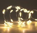 Lampki na druciku 40LED gwiazdki białe ciepłe 195cm na baterie(AX9731660)