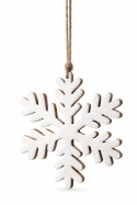 Zawieszka śnieżynka drewniana lakierowana 23cm (CH1-07724)-20%