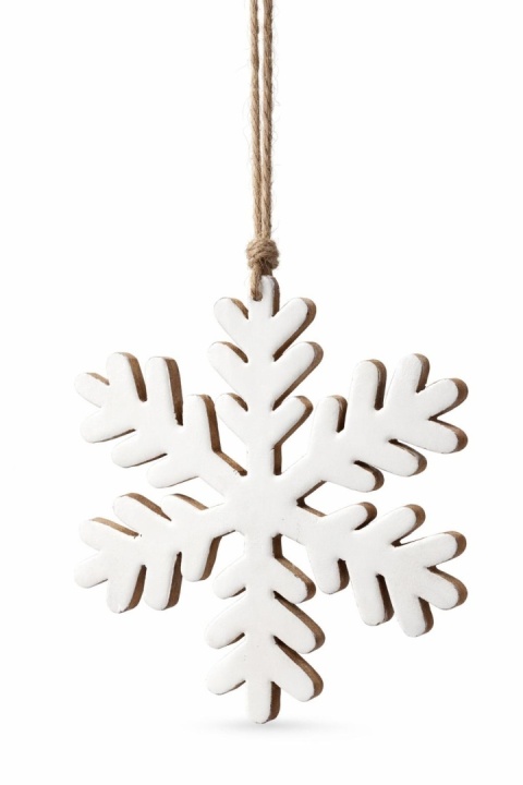 Zawieszka śnieżynka drewniana lakierowana 23cm (CH1-07724)-20%