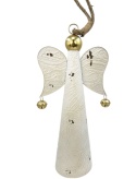 Angel bell, white metal, brushed with bells (TY0227)-20%