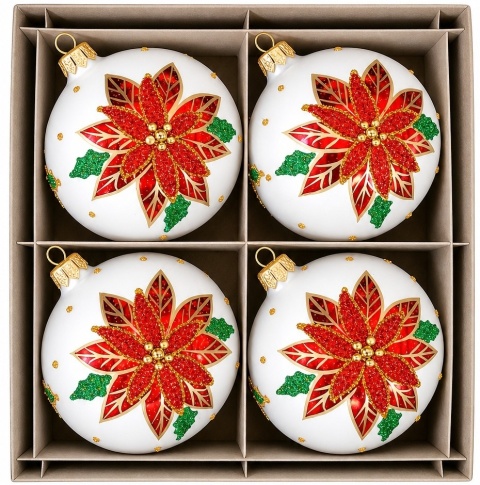 100mm Decorated Ornaments (Pack of 4): A Christmas Carol