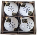 100mm Decorated Ornaments (Pack of 4): Winter Charm