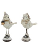 Ptaszek ceramiczny na metalowych nóżkach 2 wzory 17*12*6cm (122451) zb.4