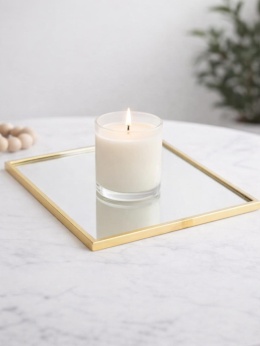 Square mirror stand 10cm gold edge (513198)-20%