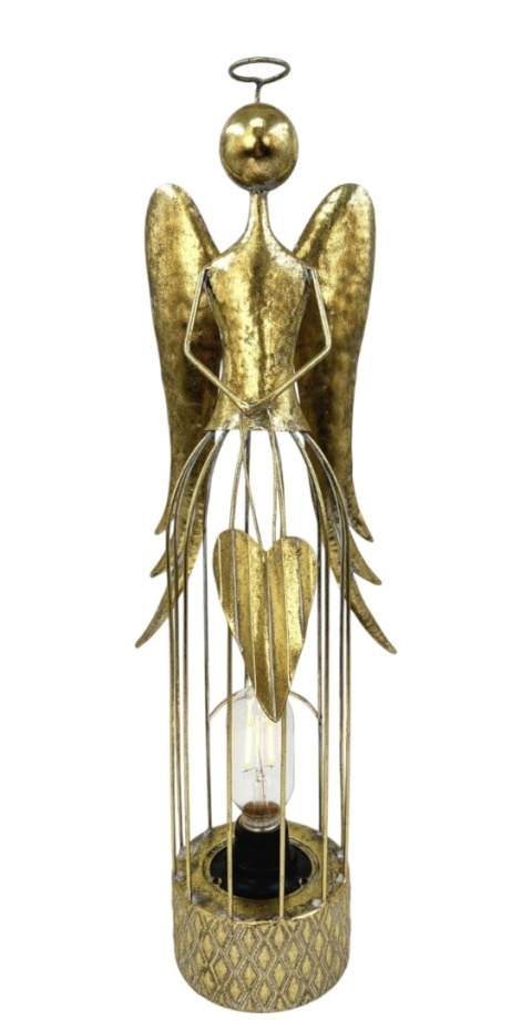 Anioł metalowy 55cm z sercem i oświetleniem (TY0219)-20%