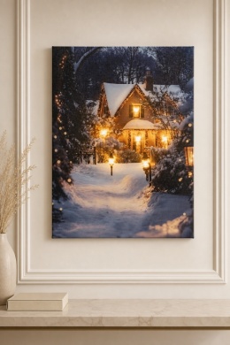 LED Picture: House with lights (481344)