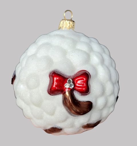 Bauble form: White sheep with brown ears (265) A