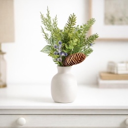 Set of 3 twigs, mix of green and navy blue fruits (CV37395; OZB07302)