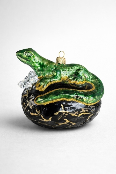 Morozko Ornament: Lizard on a Stone (164)