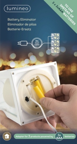 Battery eliminator for 3 AAA batteries (482726)