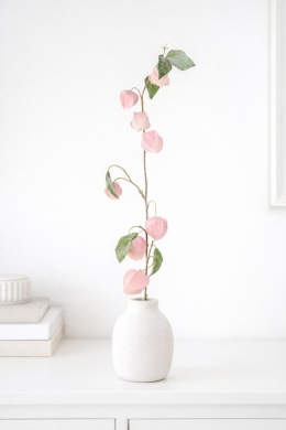 Branch 92cm frosted pink physalis (CV36637-2)