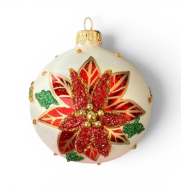 Bombki 80 dekorowane ornament op.6szt.: OPOWIEŚĆ WIGILIJNA
