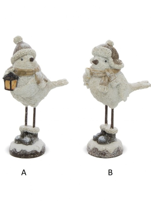 Ptaszek ceramiczny na metalowych nóżkach 2 wzory 17*12*6cm (122451) zb.4