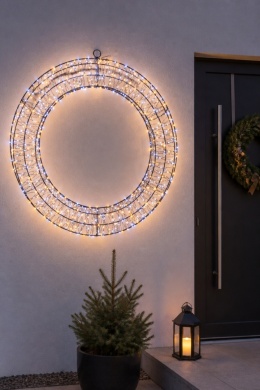 Metal wreath 38 cm, 480 LEDs, mixed warm/cool white with flash effect (AX5393500)