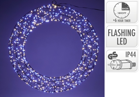 Wianek metalowy 50cm 480LED mix ciepłe zimne flash (AX5393510)