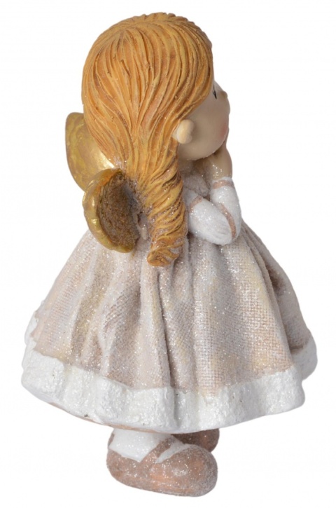 Aniołek ceramiczny beżowy stojący duży 2wzory (1745)-30%