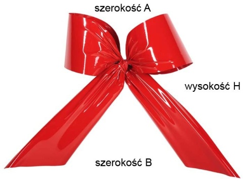 Kokarda plastikowa zewnętrzna czerwona (25) 70*100*70 cm