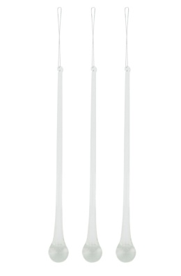 Kpl. 3 sopli szklanych 20cm (100098)-20%