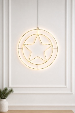 Kontur gwiazda w bombce 270LED ciepłe fi 52cm flash timer (AMZ130370)