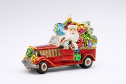 Bombka Huras: Mikołaj z prezentami w samochodzie (HF525CL) fundacja
