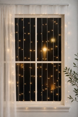 Kurtyna 480LED 12 funkcji szer.2m*h3m 240V wew/zew (AX8405860) b.ciepła transp. kabel