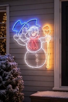 Contour snowman neon 76cm taking off hat timer power supply (ADX200050)