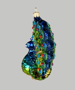 Bauble form: Jeweller's peacock with stones (390) SZ