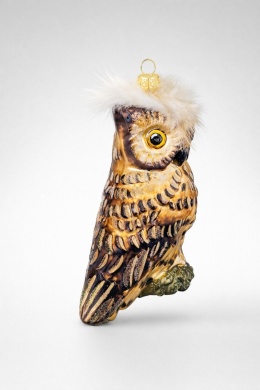 Bauble form: Forest owl with feather (136) D