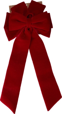 Very large red velvet cascading bow 90x42 cm (546147)