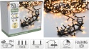 Lampki 750LED gęste 15m ciepłe+ amber timer flash (AGL000910)