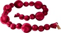Girlanda welurowa z bombek burgund 190cm (548205)