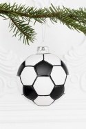 Glass ornament: Large black and white ball (179988)