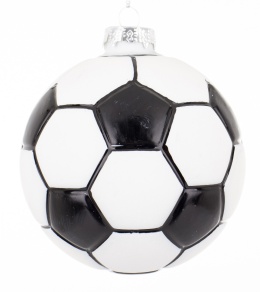 Glass ornament: Large black and white ball (179988)