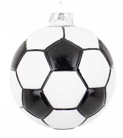 Glass ornament: Large black and white ball (179988)