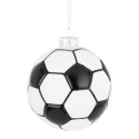 Glass ornament: Large black and white ball (179988)
