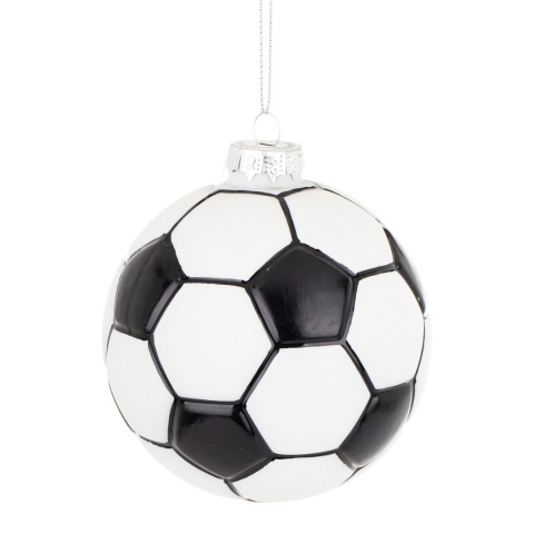 Glass ornament: Large black and white ball (179988)