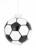 Glass ornament: Large black and white ball (179988)