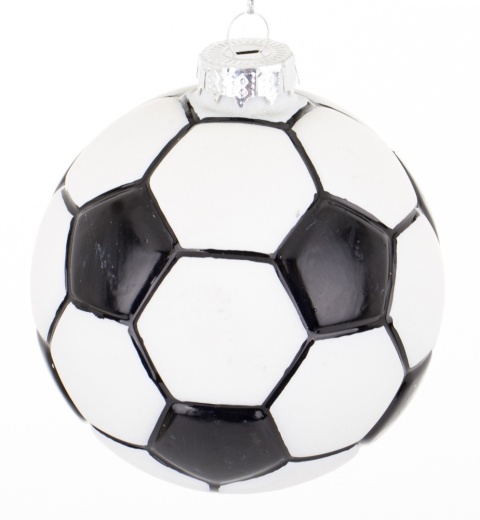Glass ornament: Large black and white ball (179988)