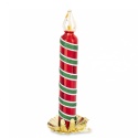 Glass ornament: Red and green candle on a clip (179942)