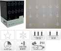 Kurtynka120x120cm 235LED zimna 8f. gwiazdki timer (AVX100650)